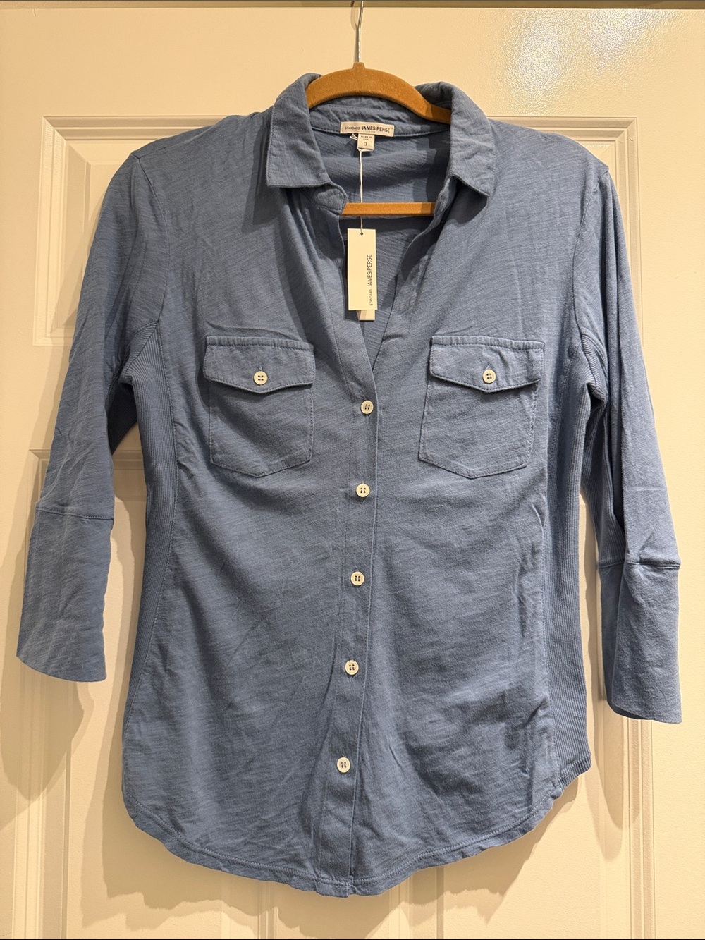 James Perse Light Blue Button-Down Shirt